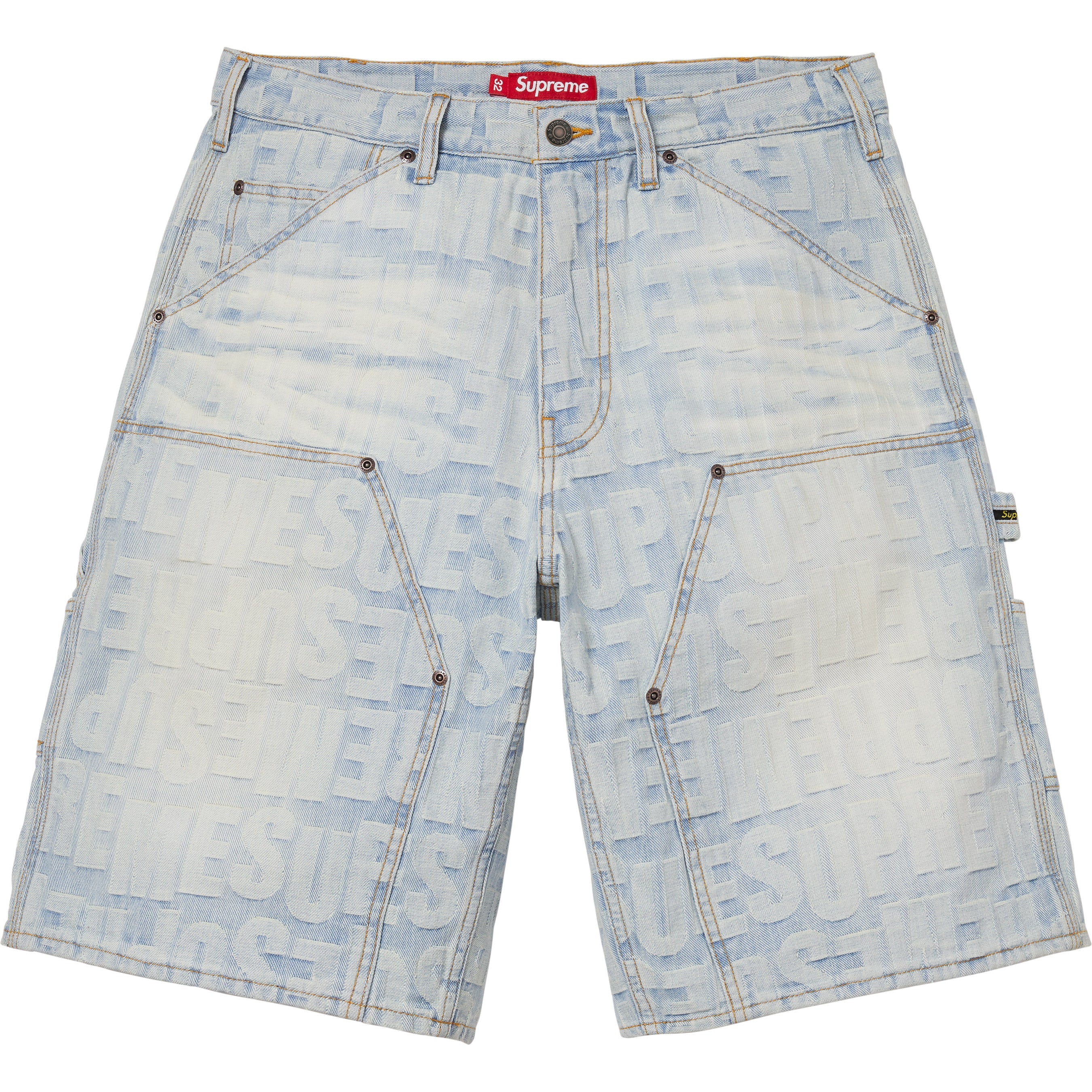 Repeat Jacquard Double Knee Denim Short view 10